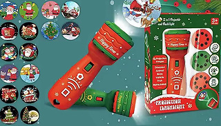 24-Patterns Santa Christmas Tree Flashlight Projector