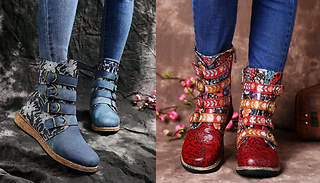 Women's Retro Style Boots - 2 Colours & 7 Sizes