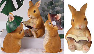 Cute Curious Rabbit Resin Figures - 3 Designs
