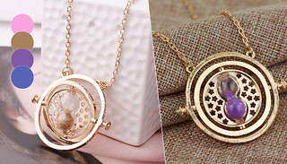Gold Coloured Magic 'Sand of Time' Necklace - 4 Colours