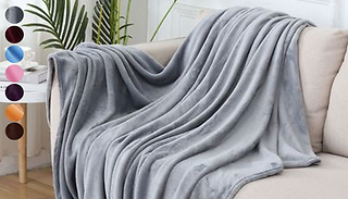 Super Soft Plush Fleece Throw Blanket - 7 Colours & 3 Sizes