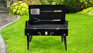 Compact, Foldable & Portable Beefcase BBQ With Tools