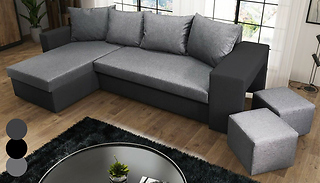 Napoli Adjustable Corner Sofa Bed - 3 Colours