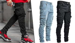 Side Pocket Skinny Jeans - 2 Colours & 5 Sizes 