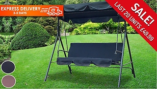 3-Seater Garden Swing Chair - 2 Colours