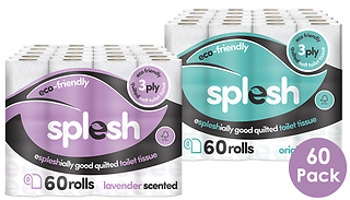 60-Pack of Splesh Eco-Friendly 3-Ply Toilet Roll - 2 Options
