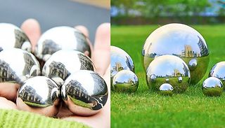 6-Piece Stainless Steel Mini Gazing Balls