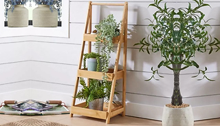 3-Tier Bamboo Ladder Plant Stand