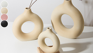 Nordic Ceramic Round Vase - 4 Colours & 3 Sizes