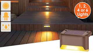 Waterproof Solar LED Garden Decking Lights - 1, 2, 4 or 6-Pack