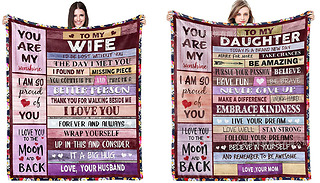 Personal Love Letter Fleece Blanket - 4 Options & 4 Sizes