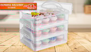 3-Tier Stackable Cupcake Carrier