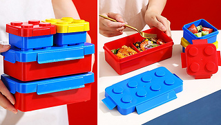 Stackable Building Block Style Bento Box & Optional Bag - 2 Colours