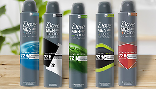 3, 6 or 20-Pack Dove Men+Care Advanced Anti-Perspirant Deodorants - 5 ...