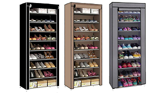 9-Tier Dustproof Shoe Cabinet - 2 Colours