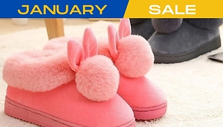 Non-Slip Fluffy Rabbit Slippers - 4 Colours & 3 Sizes