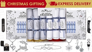 6 or 12 Luxury Christmas Crackers Made with Crystals from Swarovski
