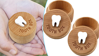 2x Wooden Tooth Fairy Storage Boxes