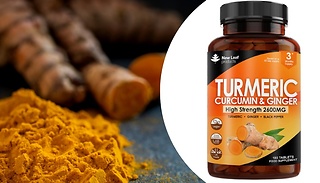 Ginger & Black Pepper Turmeric 180 Tablets - Up to 12 month supply!