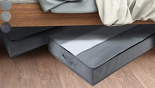 1 or 2 Foldable Under-Bed Clothing Storage Bags - 3 Colours