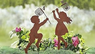 Chasing Butterfly Metal Garden Silhouettes - 3 Styles, 2 Sizes