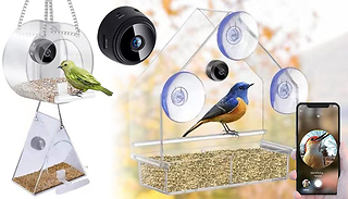 Transparent Bird Feeder with Optional Camera - 3 Designs