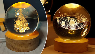 Unique 3D Crystal Ball LED Light - 10 Designs