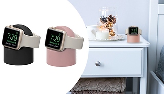 1 or 2-Pack of Sleek Charging Stands For Apple Watch - 2 Colours