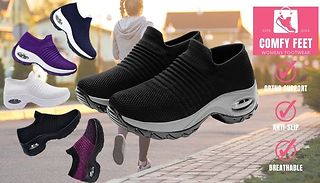 COMFY FEET Breathable Air-Cushion Trainers - 6 Colours & Sizes