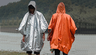 Reflective Emergency Poncho Raincoat 