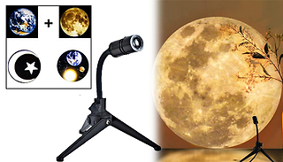 Moonlight Projection LED Lamp with 2 or 4 Slides