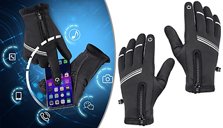 Winter Padded Touch Screen Bike Gloves - 4 Sizes