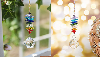 1 or 2 Chakra Suncatcher Hanging Bead Ornaments