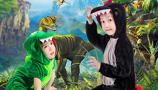 Kids Dinosaur Hooded Onesie Costume - 4 Designs & 4 Sizes