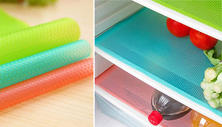 4 or 8 Antibacterial Fridge Shelf Liner Placemats - 4 Colours