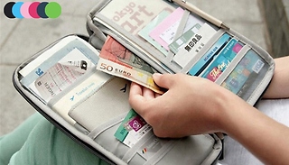 1 or 2 Travel Documents Organisers - 6 Colours