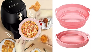 1 or 2-Pack Silicone Air Fryer Liners- 6 Colours & Standard or Deluxe