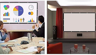 Portable Home Cinema Projector Screen - 6 Sizes