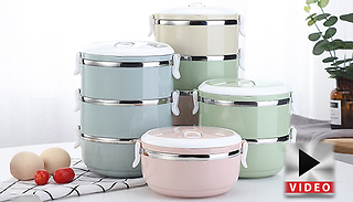 Multi-Layer Insulated Stainless Steel Lunch Box - 5 Colours