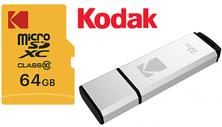 Kodak 32GB USB 2.0 Flash Drive or 64GB Micro SD Card
