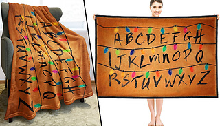 Stranger Things Inspired Alphabet Plush Blanket - 4 Sizes