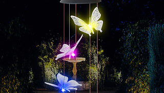 LED Solar Spiral Spinner Wind Chime Light - 4 Colours