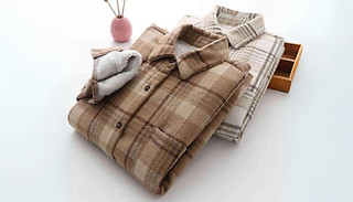 Fleece Lined Plaid Shacket - 2 Colours & 4 Sizes