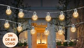 Crackle-Effect LED Garden String Lights - 3 or 6m