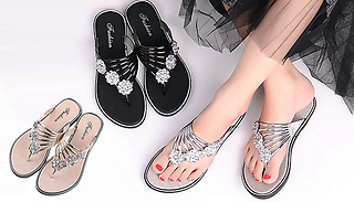 3D Flower Summer Flip Flop Sandals - 3 Colours & 5 Sizes