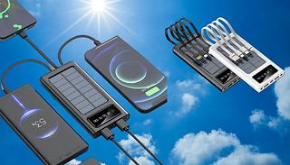 10000mAh Solar Power Bank - 2 Colours