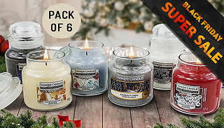 Yankee Candle Christmas Holiday Season Bundle  6 x 104g Jars