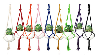 5-Pack of Macrame Flower Pot Hangers