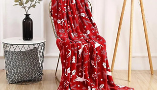 Christmas Prints Fleece Blanket - 4 Designs, 4 Sizes