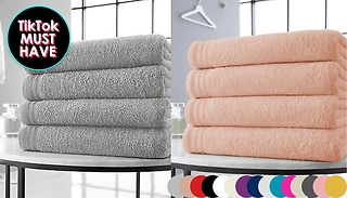 4pc XL Wilsford Egyptian Cotton Jumbo Bath Sheets - 13 Colours